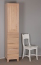 3-ovinen vaatekaappi laatikoilla, 115x52x195 cm