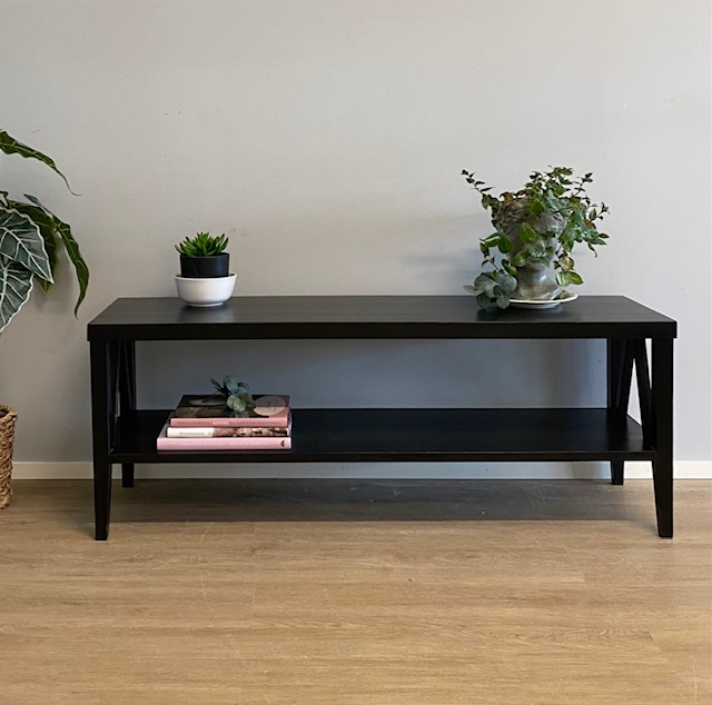 Huvila-taso, 120 cm, musta