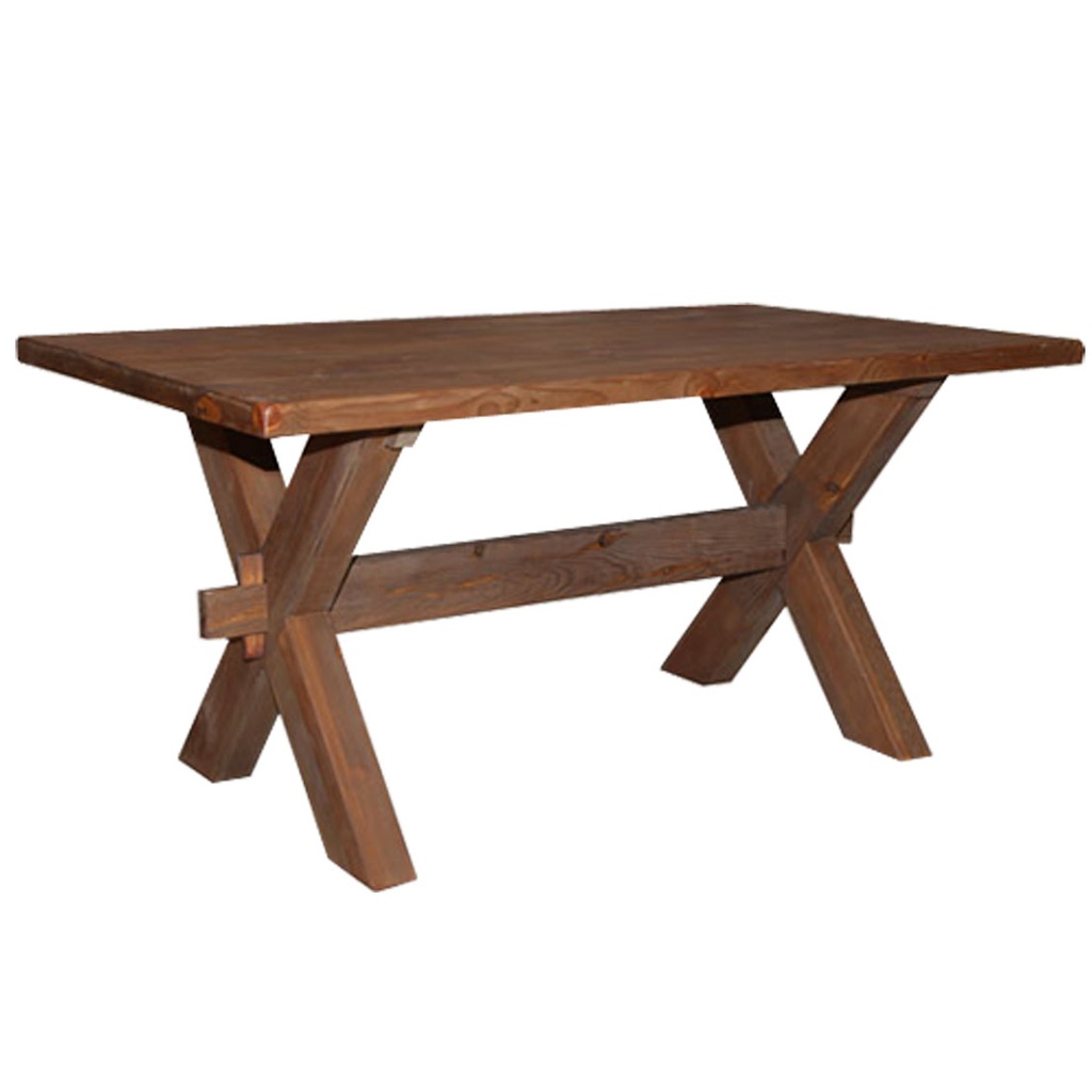 Pöytä X-jalka 160x90 Antiikkiruskea