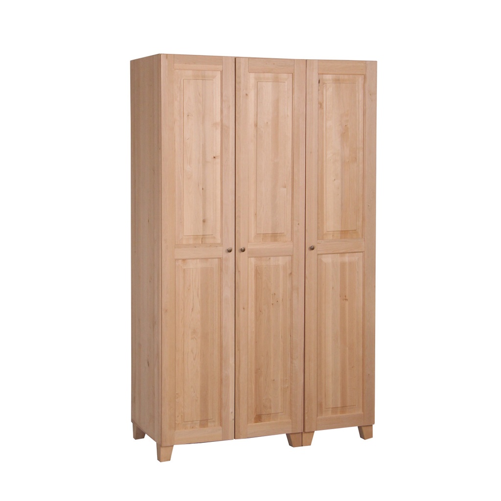 3-ovinen vaatekaappi, 115x52x195 cm