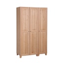 3-ovinen vaatekaappi, 115x52x195 cm