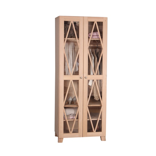 Lasiovinen vaatekaappi 2-ovi (195)