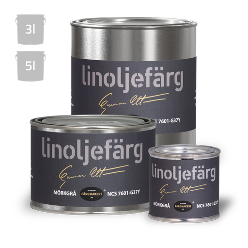 Tummanharmaa pellavaöljymaali