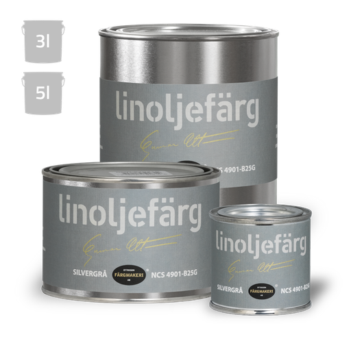 Hopeanharmaa pellavaöljymaali