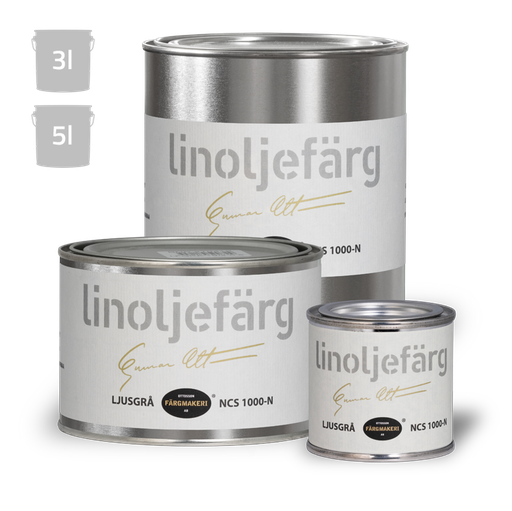 Vaaleanharmaa pellavaöljymaali