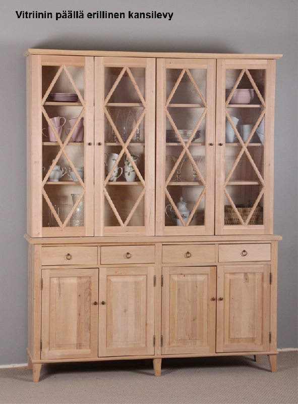 Vitriini, 165x42x213 cm, salmiakkilasi