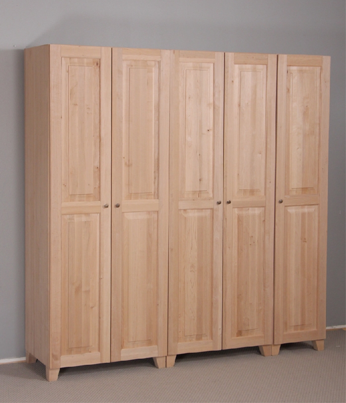 5-ovinen vaatekaappi, 190x52x195 cm