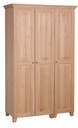 3-ovinen vaatekaappi, 115x52x195 cm