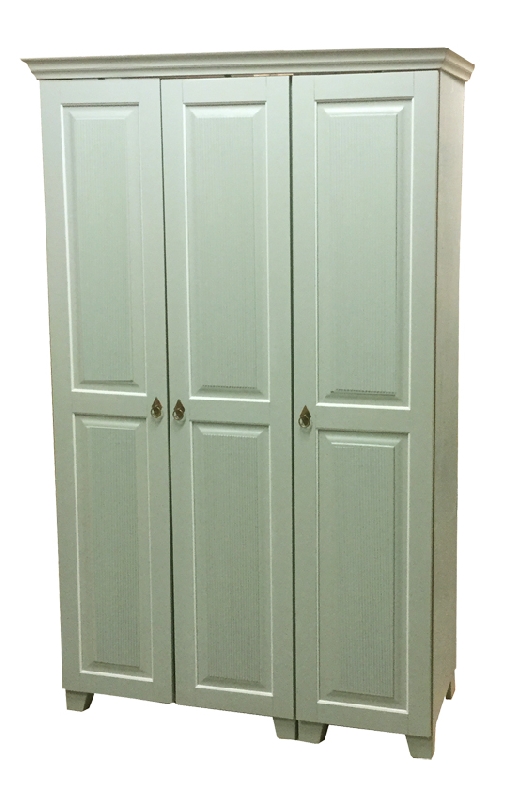 3-ovinen vaatekaappi, 115x52x195 cm