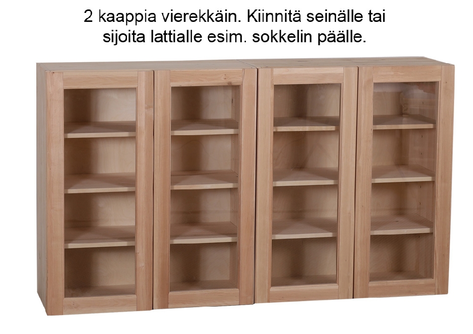 Vitriini, 165x42/52x182 cm, lasiovi