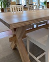 Pöytä X-jalka 160x90 kuultovalkoinen