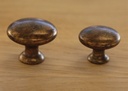 Sileä nuppi, väri: antiikkimessinki 30 mm
