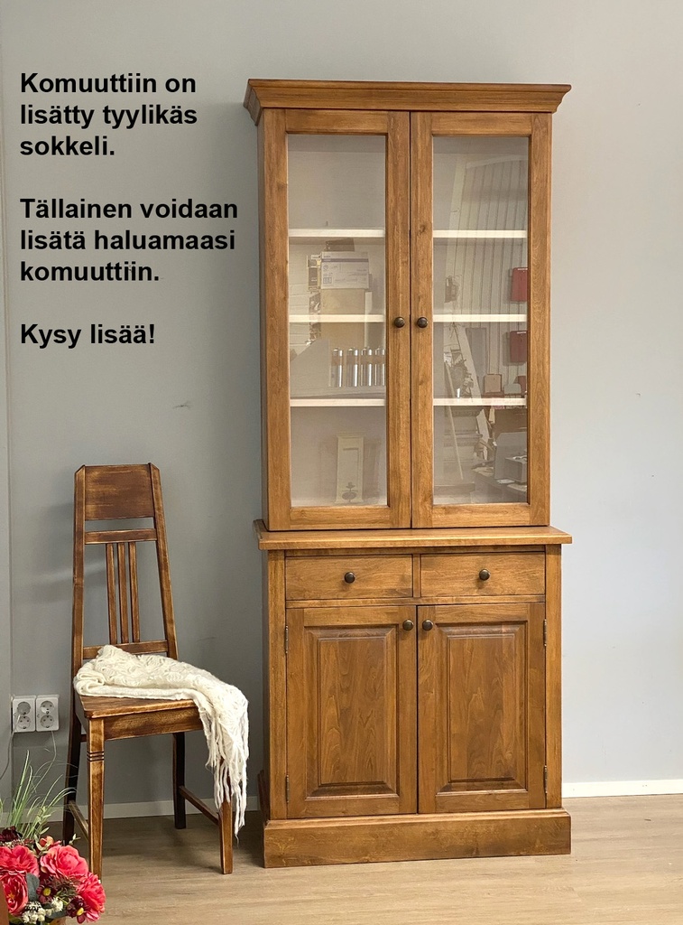 Vitriinikaappi, L.85 cm, sileä lasi