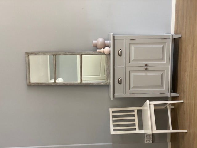 Peili "Wanha ikkuna" Ranskalainen valkokalkki