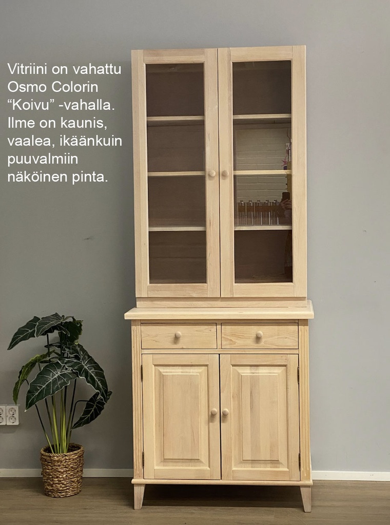 Vitriinikaappi, L.85 cm, sileä lasi