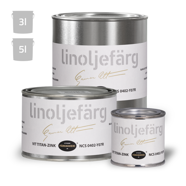 Titaanisinkki-valkoinen pellavaöljymaali