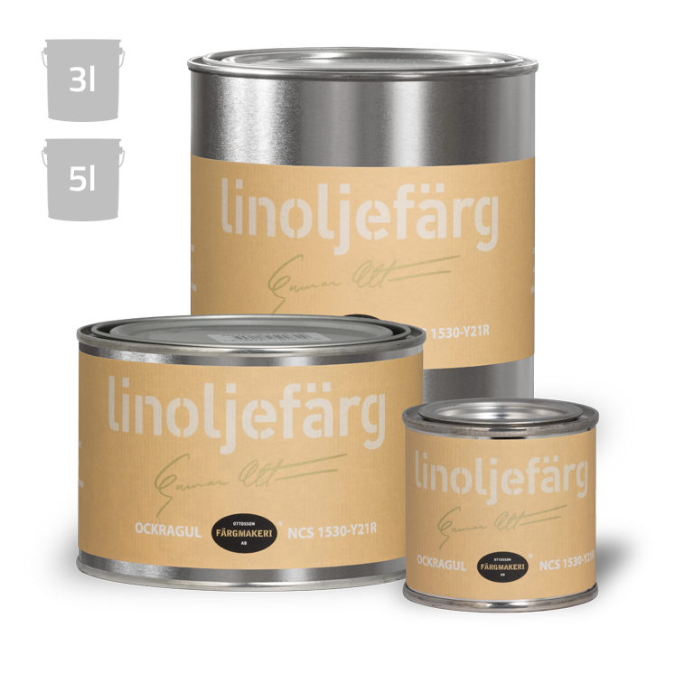 Okrankeltainen pellavaöljymaali