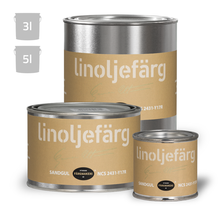 Hiekankeltainen pellavaöljymaali