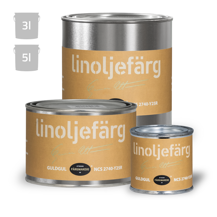 Kullankeltainen pellavaöljymaali