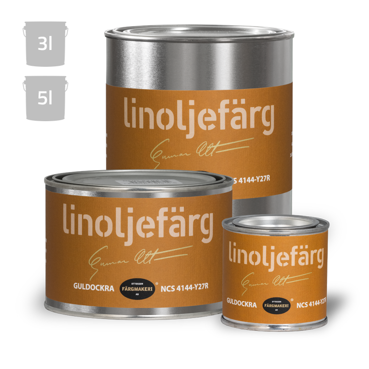 Kultaokra pellavaöljymaali