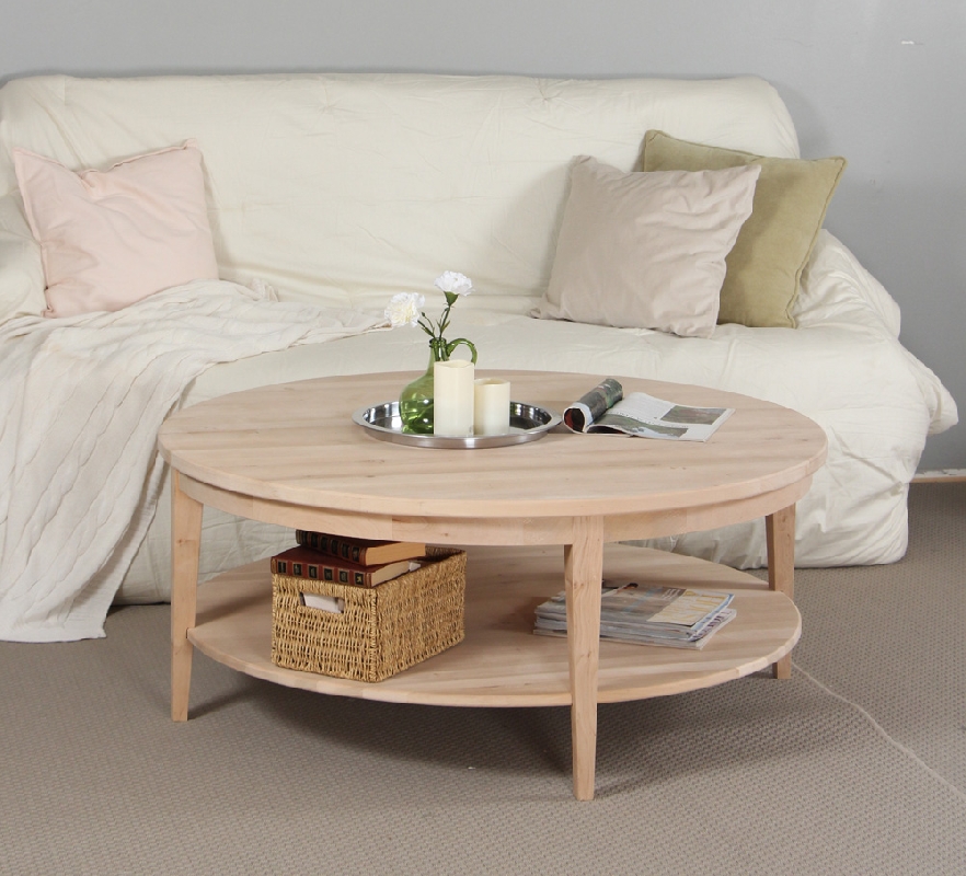 Pyöreä sohvapöytä, 120 cm, välitasolla