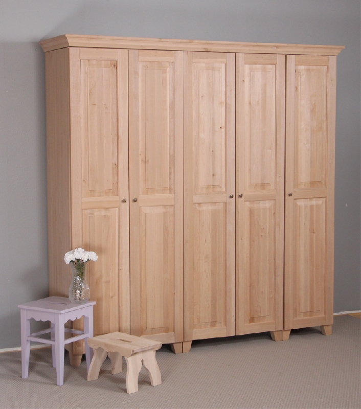 5-ovinen vaatekaappi, 190x52x195 cm