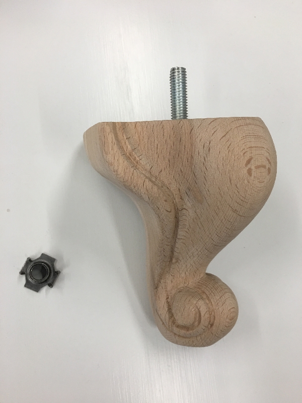 Rokokoo-nojatuolinjalka, kork. 13 cm