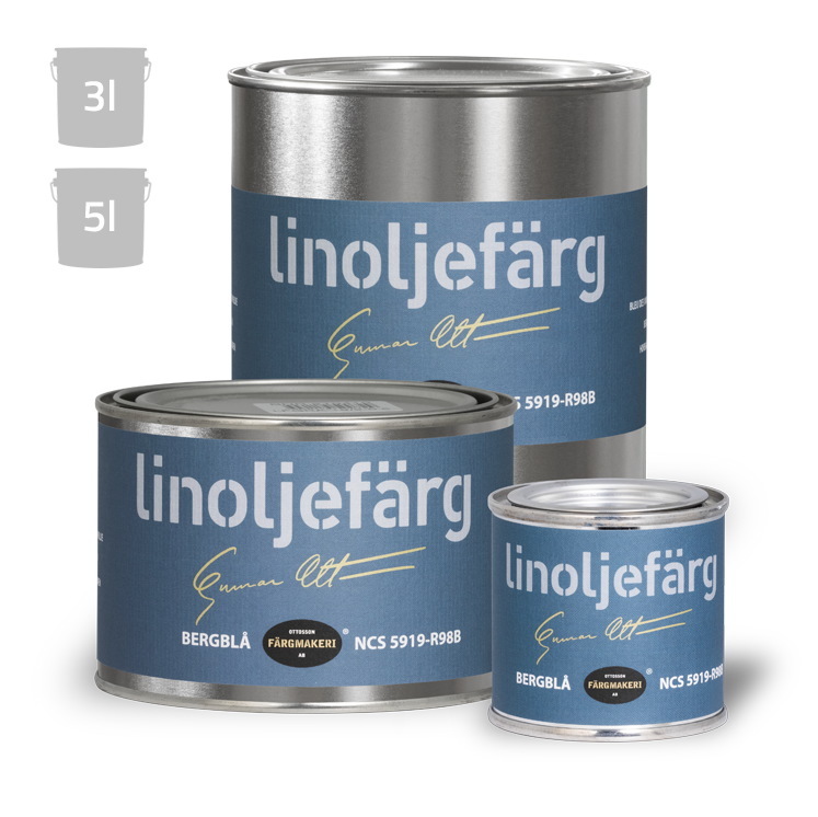 Vuorensininen pellavaöljymaali