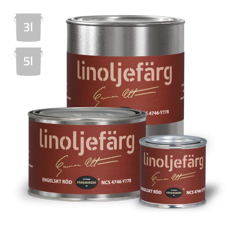Englanninpunainen pellavaöljymaali