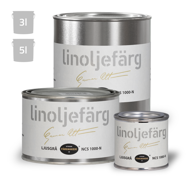 Vaaleanharmaa pellavaöljymaali