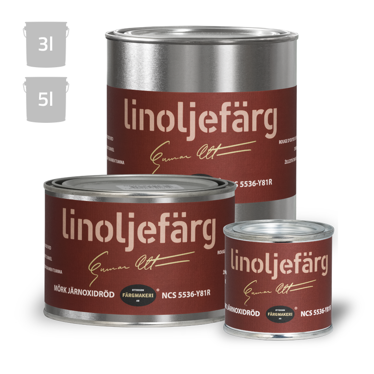 Tumma rautaoksidipunainen pellavaöljymaali