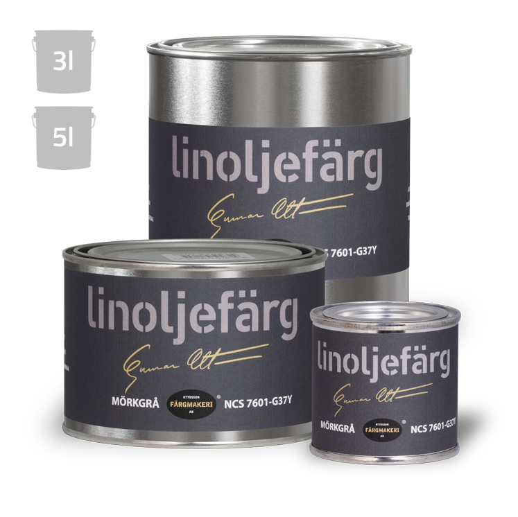 Tummanharmaa pellavaöljymaali