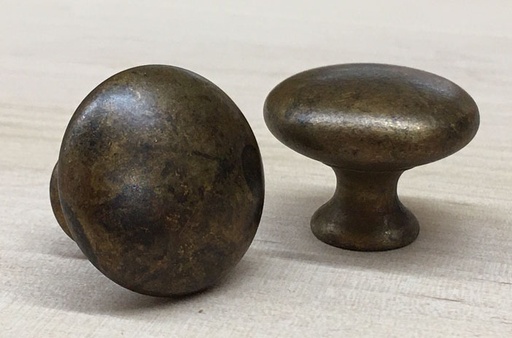 [2154] Sileä nuppi, väri: antiikkimessinki, 25 mm