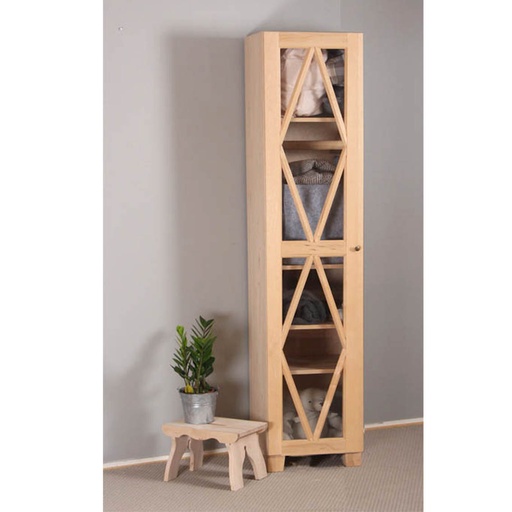 Lasiovivaatekaappi 1-ovi (195)