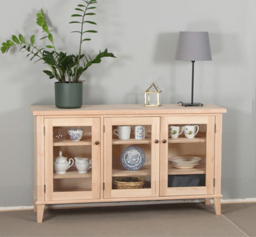 Lasiovinen matala kaappi (125x38x70)