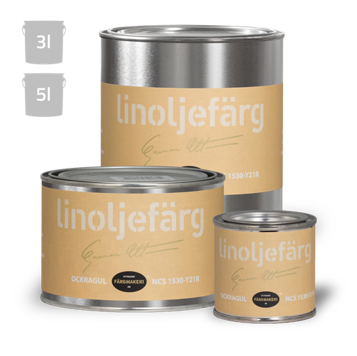 Okrankeltainen pellavaöljymaali