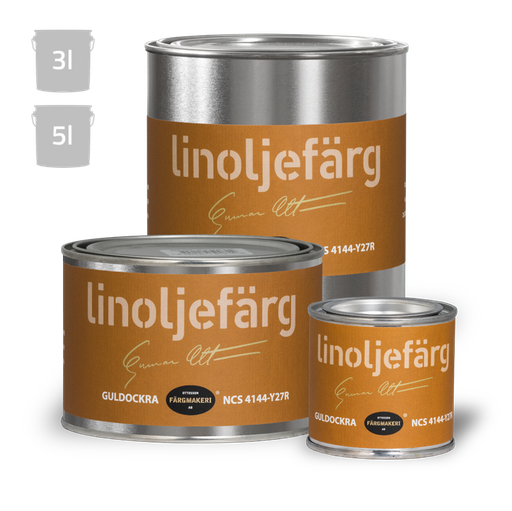 Kultaokra pellavaöljymaali