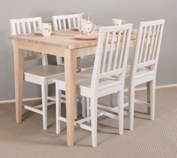 [3249] Kustavilainen pinnatuoli, valkoinen