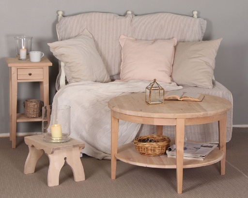 [3262] Pyöreä sohvapöytä, 80 cm, välitasolla