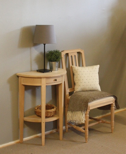 [1900] Puolipyöreä pöytä välitasolla (55 cm)