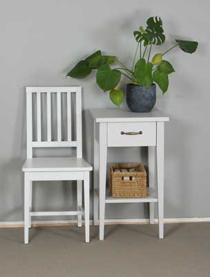 [2584] Lamppupöytä, vaaleanharmaa