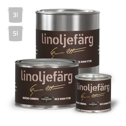 Poltettu umbra pellavaöljymaali